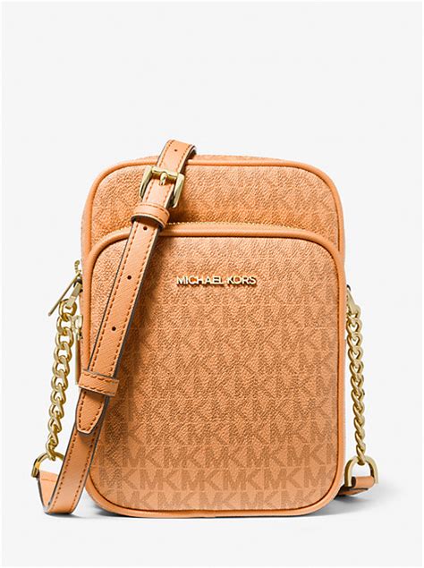 michael kors jet set satchel tan|Jet Set Travel Medium Signature Logo Satchel .